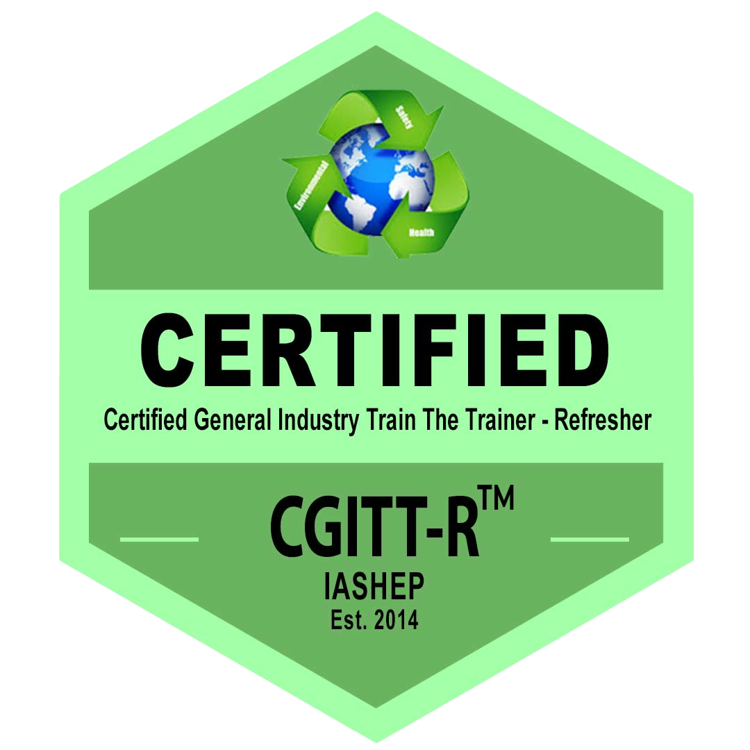 Certified General Industry Train the Trainer - Refresher (CGITT-R) badge